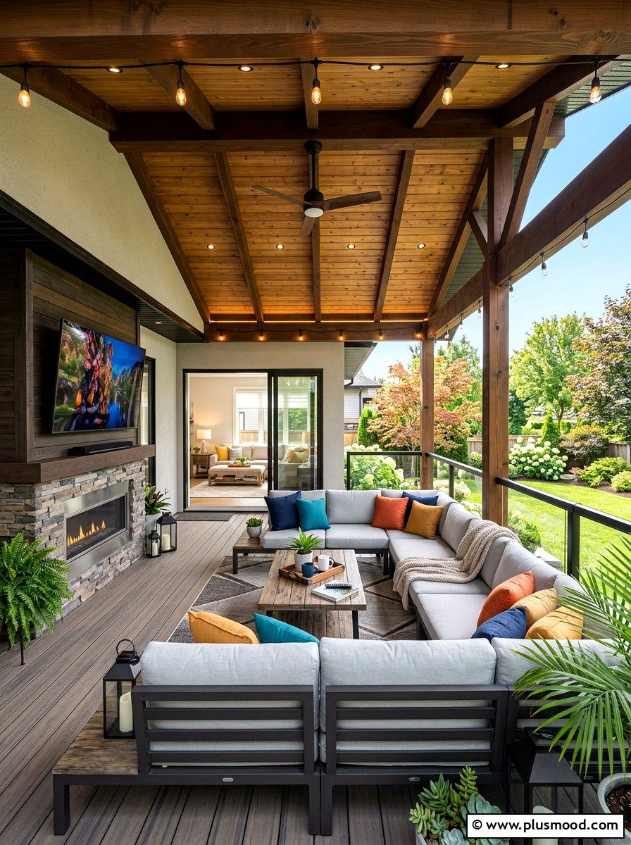 Covered Deck Structure - 25 summer backyard shade ideas