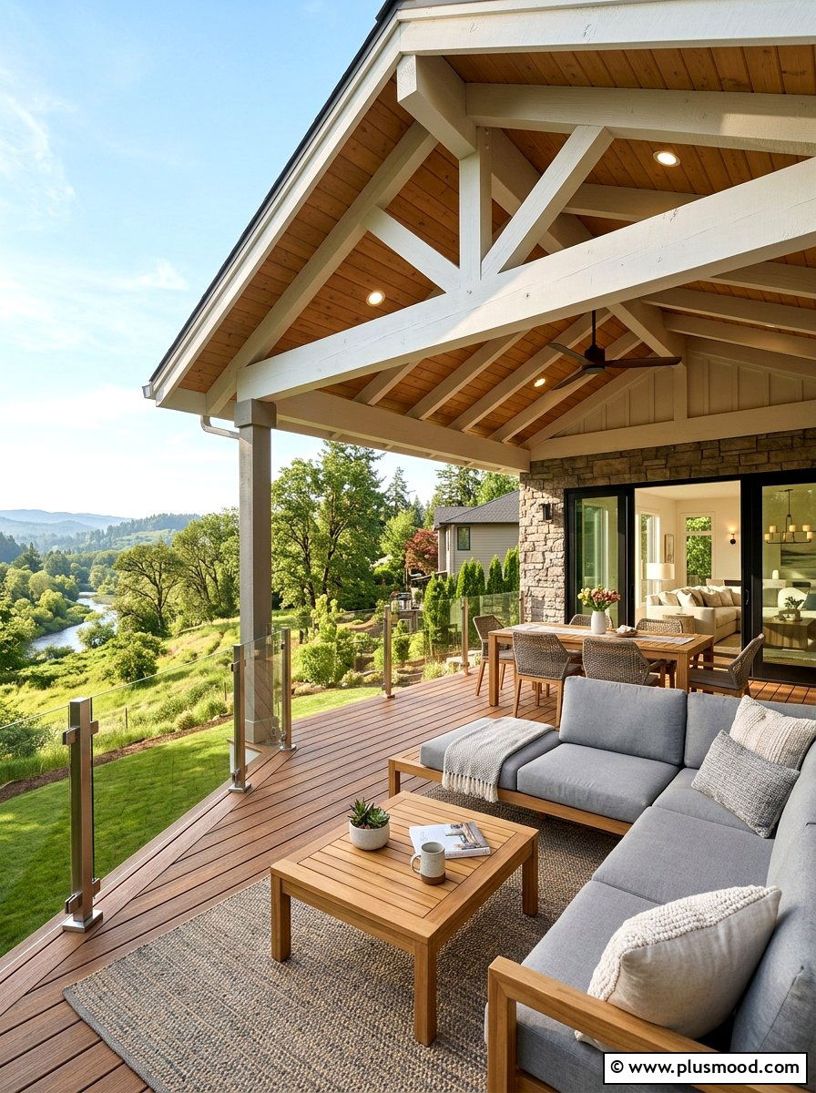 Covered Deck - 25 small backyard ideas with shade