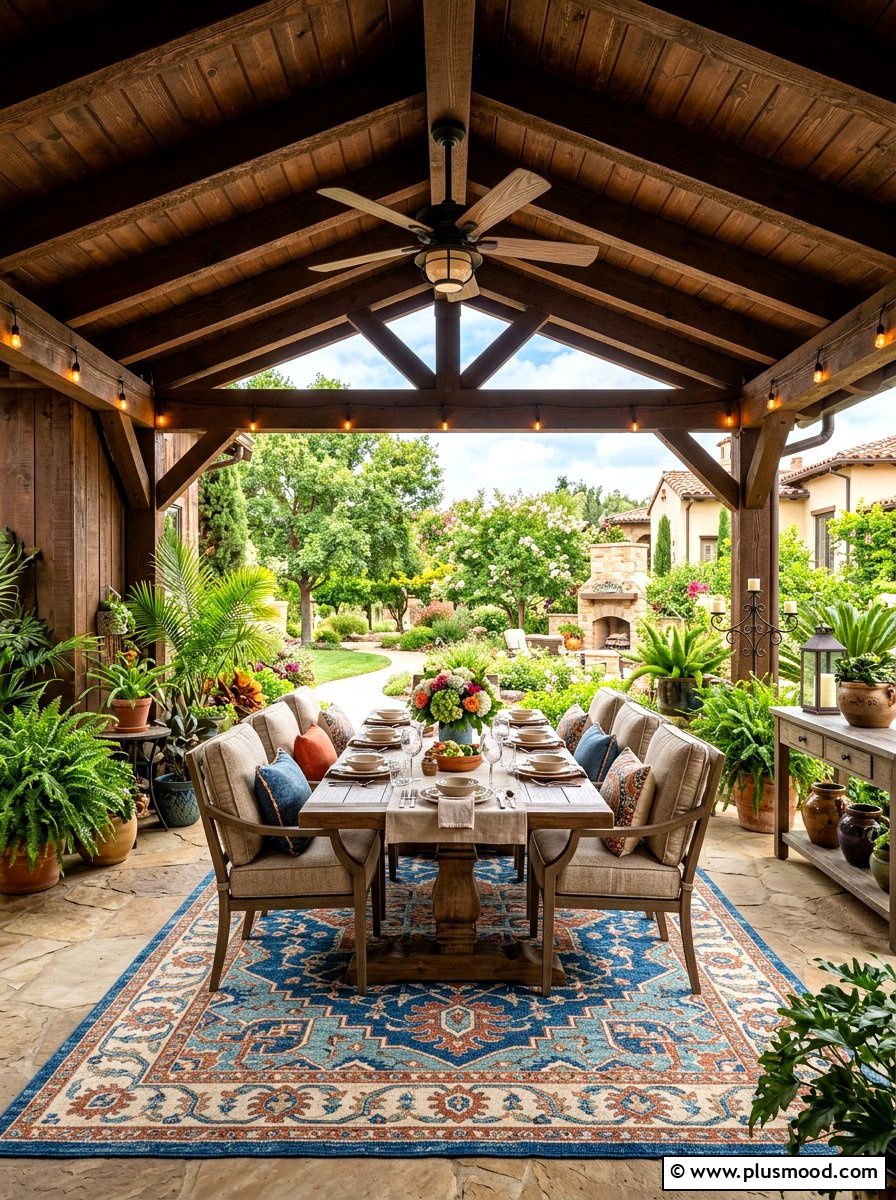 Covered Patio Dining - 25 summer backyard dining ideas