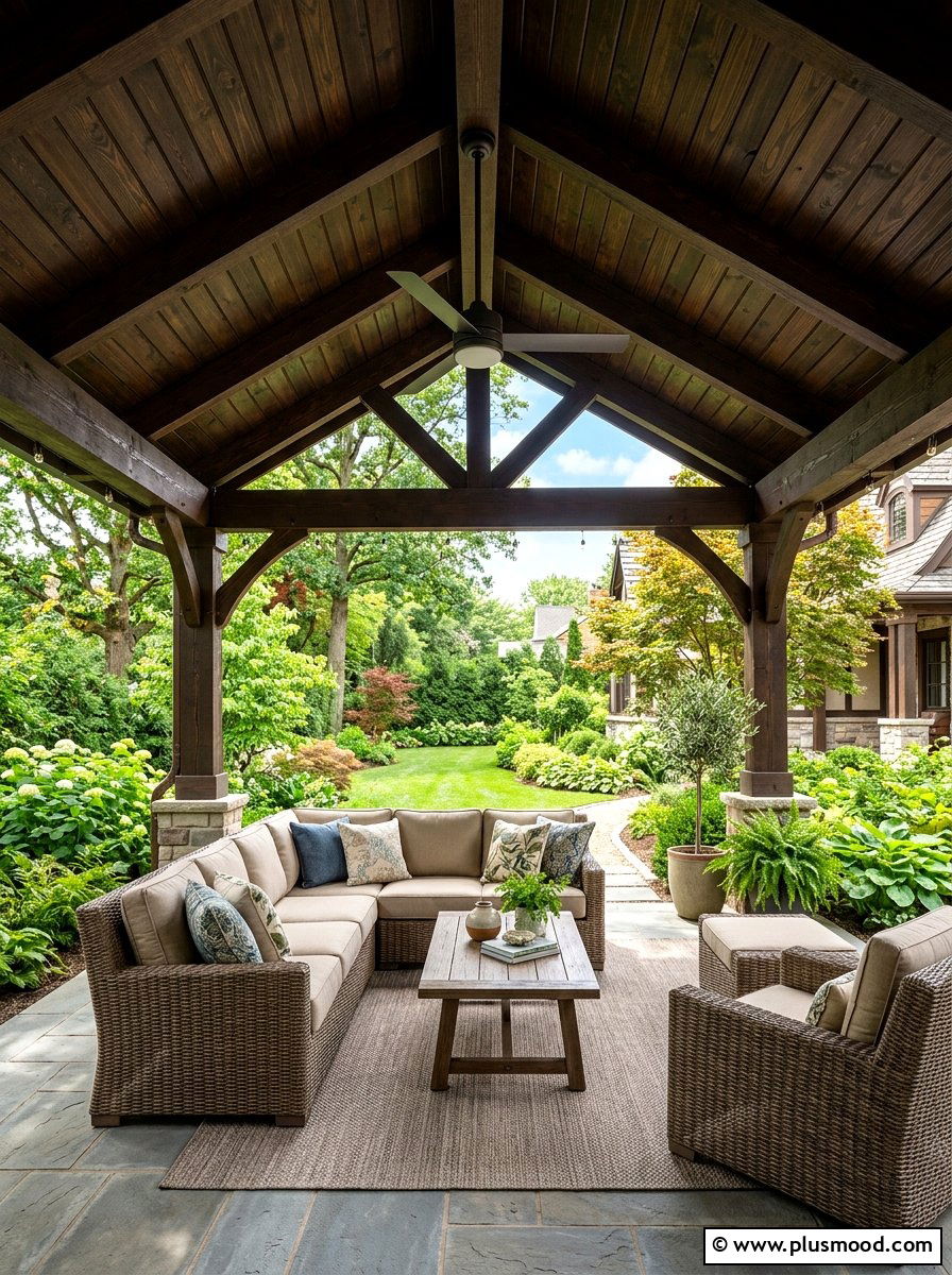 Covered Patio - 25 small backyard ideas for corner lots