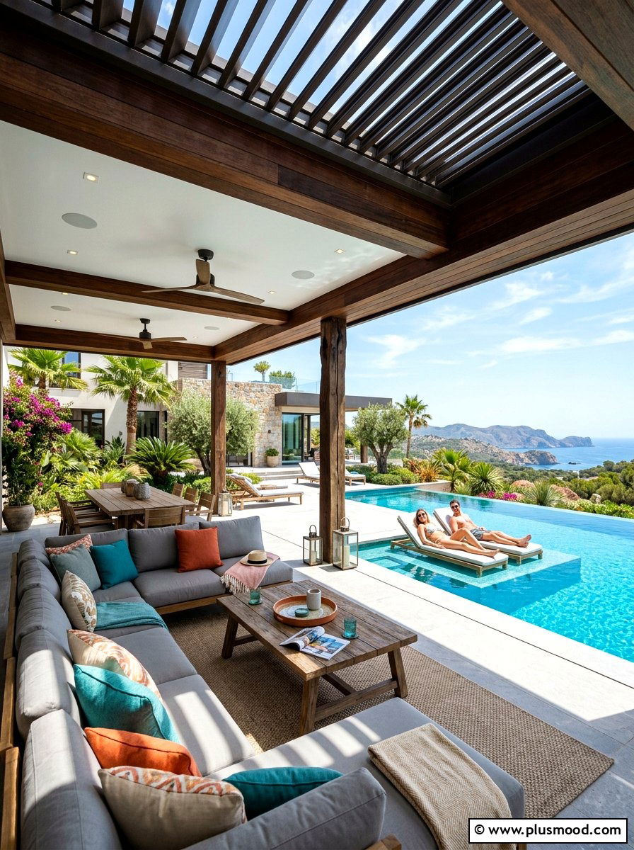Covered Pool Deck - 25 summer pool deck ideas
