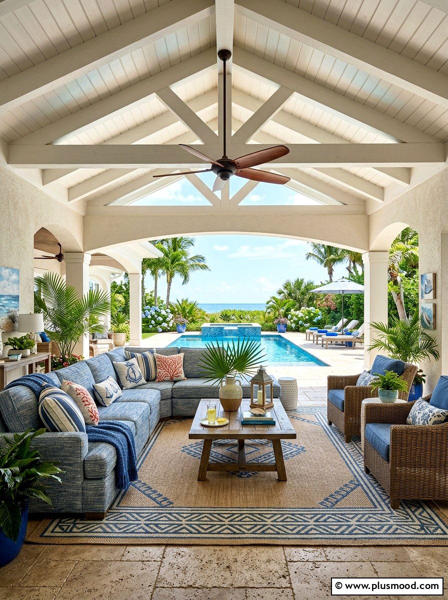 Covered patio lounge - 25 cozy summer patio ideas