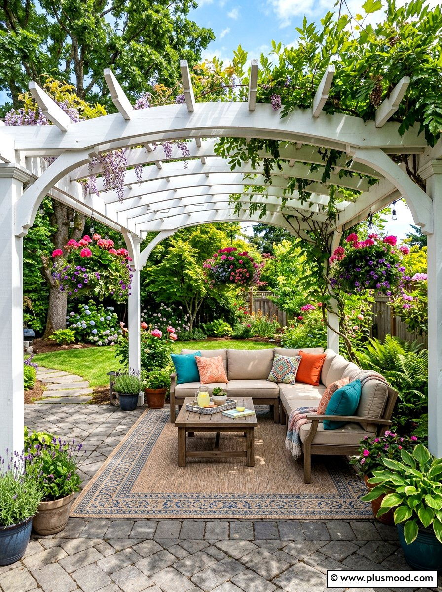 Covered paver patio with pergola - 25 summer paver patio ideas