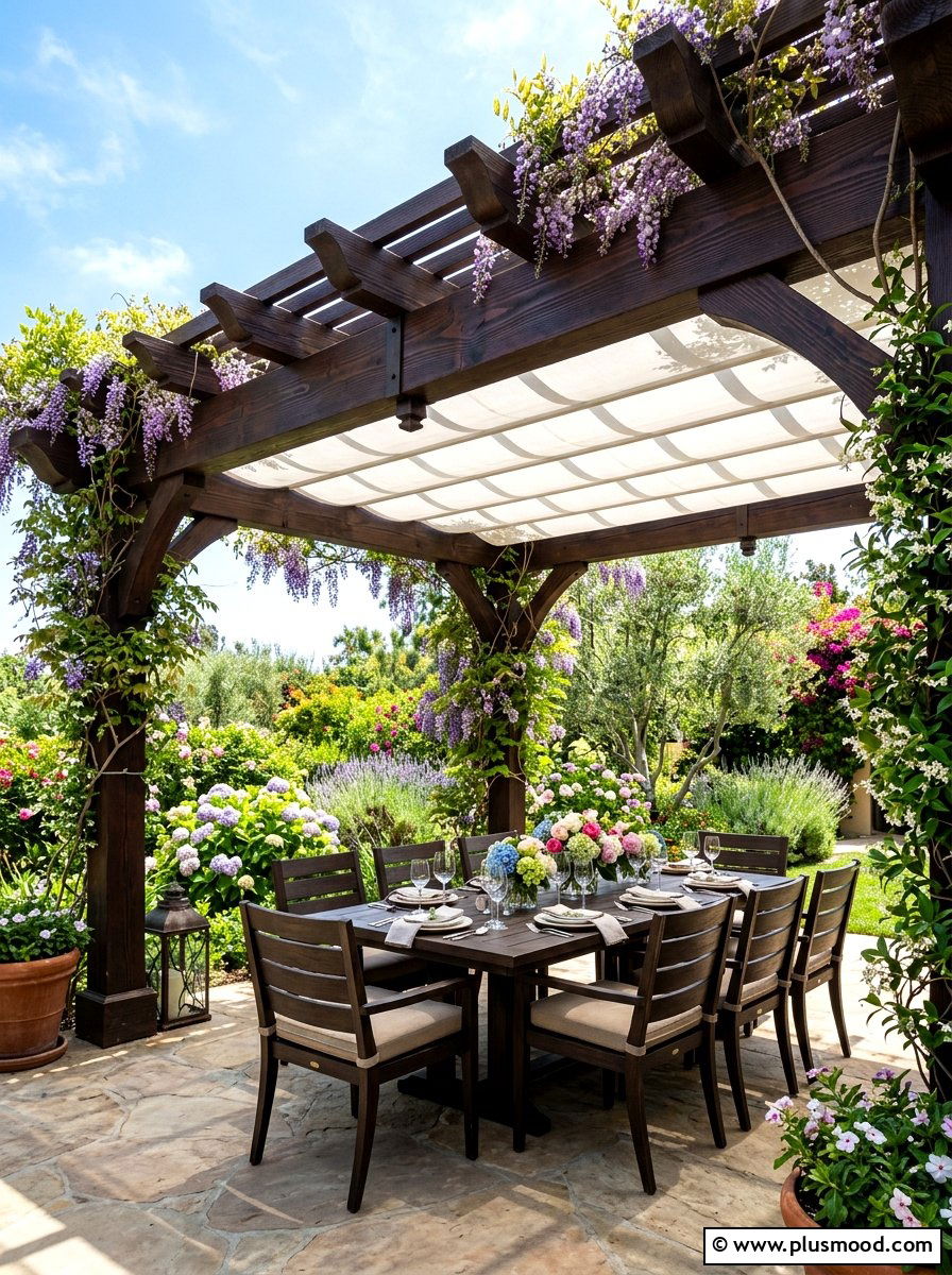 Covered pergola space - 25 late summer backyard ideas