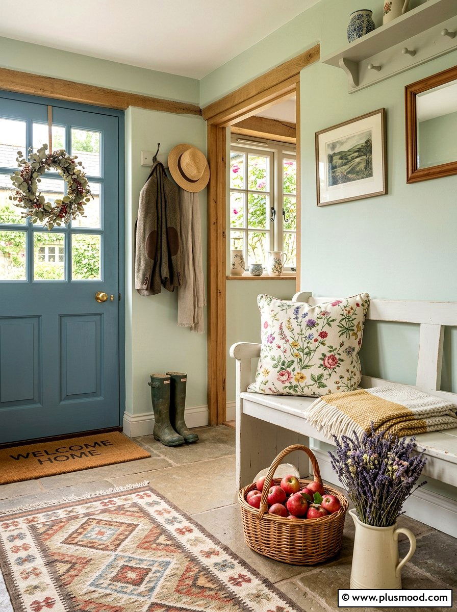 Cozy Cottage Entryway - 25 summer to fall entryway ideas