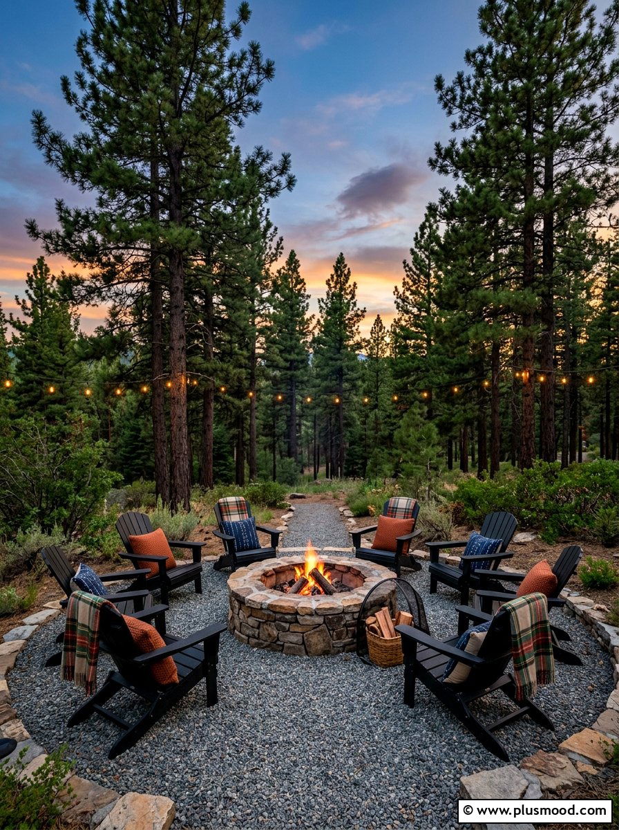 Cozy Fire Pit Seating - 25 summer backyard retreat ideas