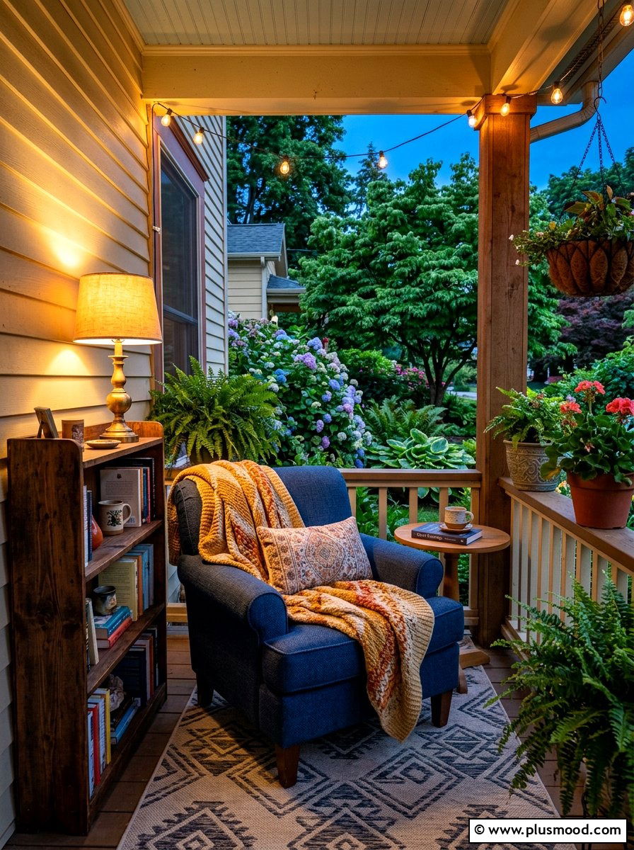 Cozy Front Porch Nook - 25 cute summer porch decor ideas