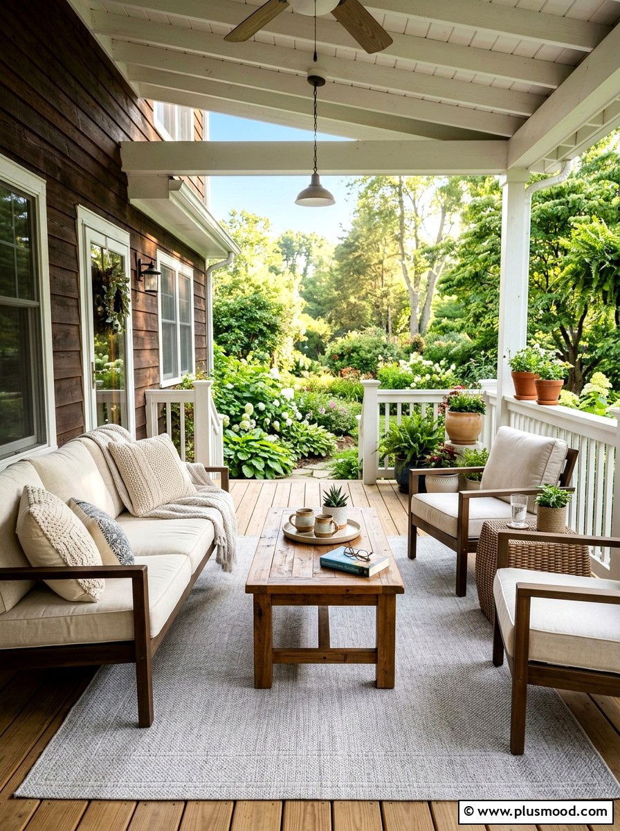 Cozy Porch Seating Area - 25 summer front porch ideas