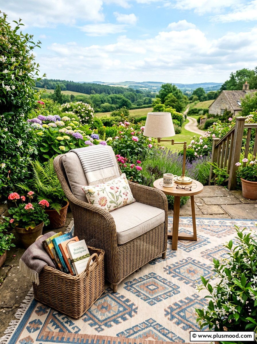 Cozy Reading Corner - 25 summer front porch ideas on a budget