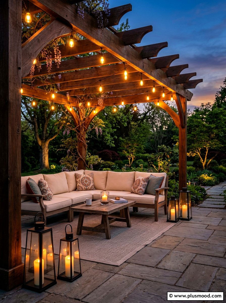 Cozy evening patio lighting - 25 late summer patio decor ideas
