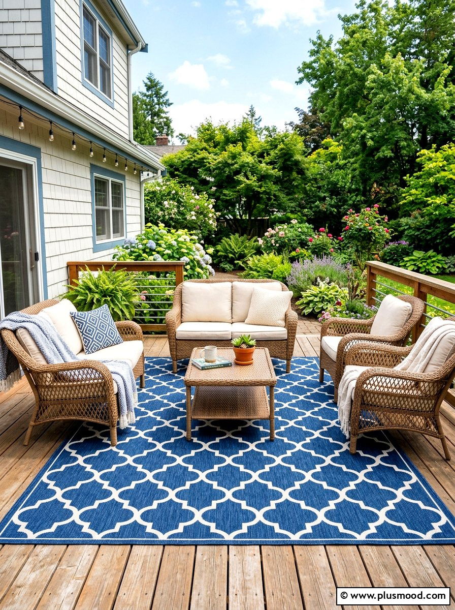 Cozy outdoor rug - 25 late summer backyard ideas