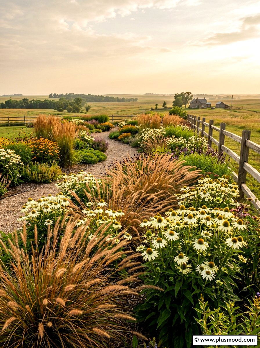 Cream and bronze prairie garden - 25 summer color scheme landscaping ideas