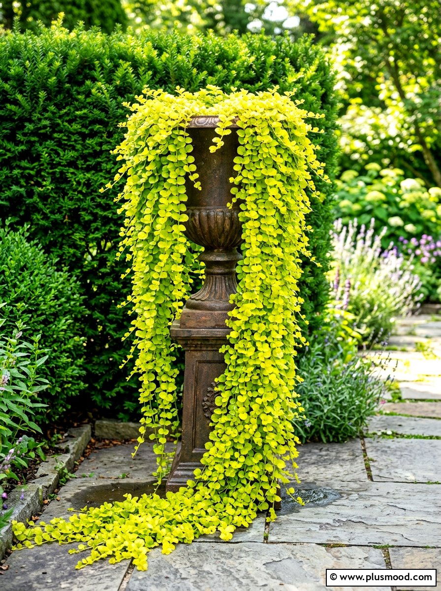 Creeping Jenny Trailing Pot - 25 summer planter ideas for part shade