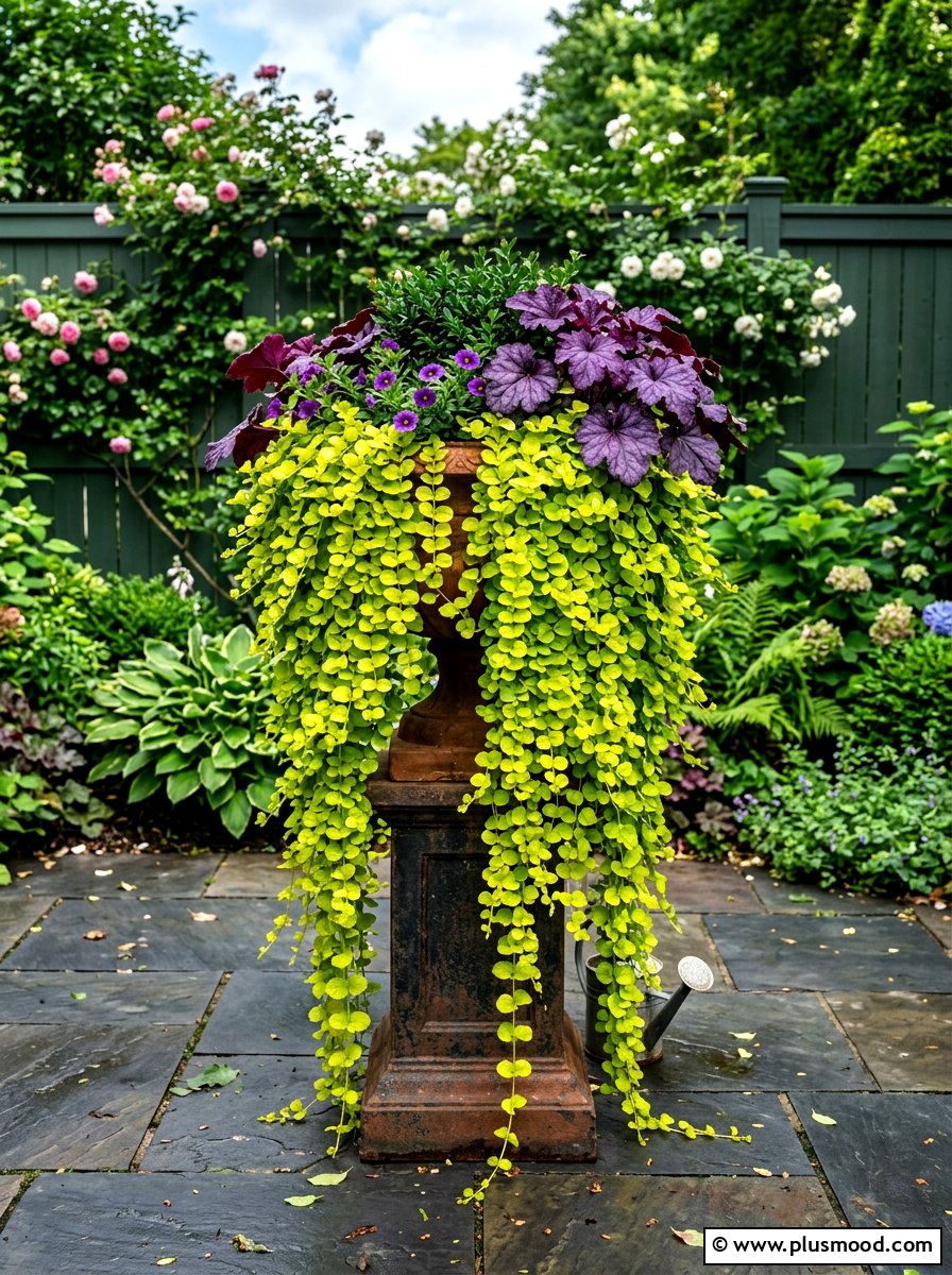 Creeping Jenny spiller - 25 summer planter ideas for shade