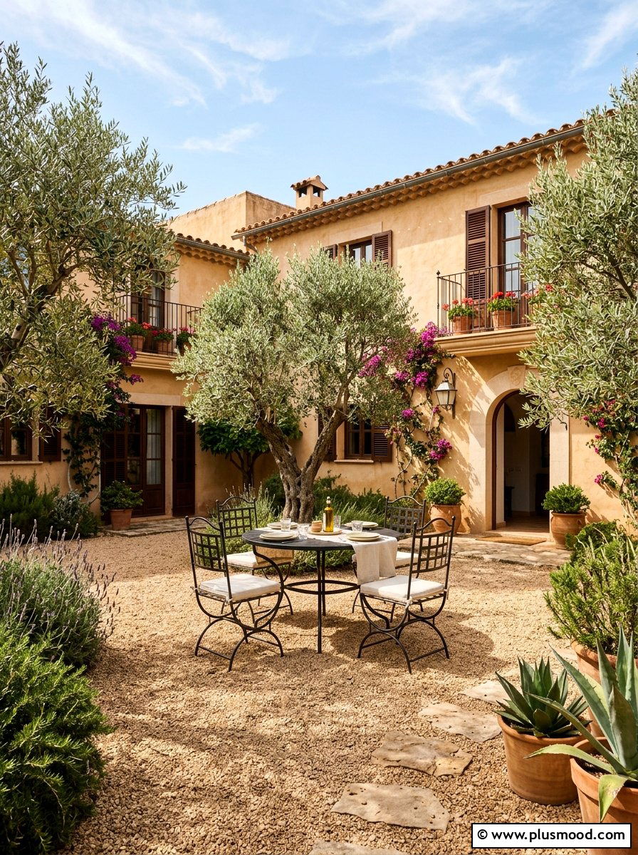 Crushed Granite Courtyard - 25 summer rock landscaping ideas