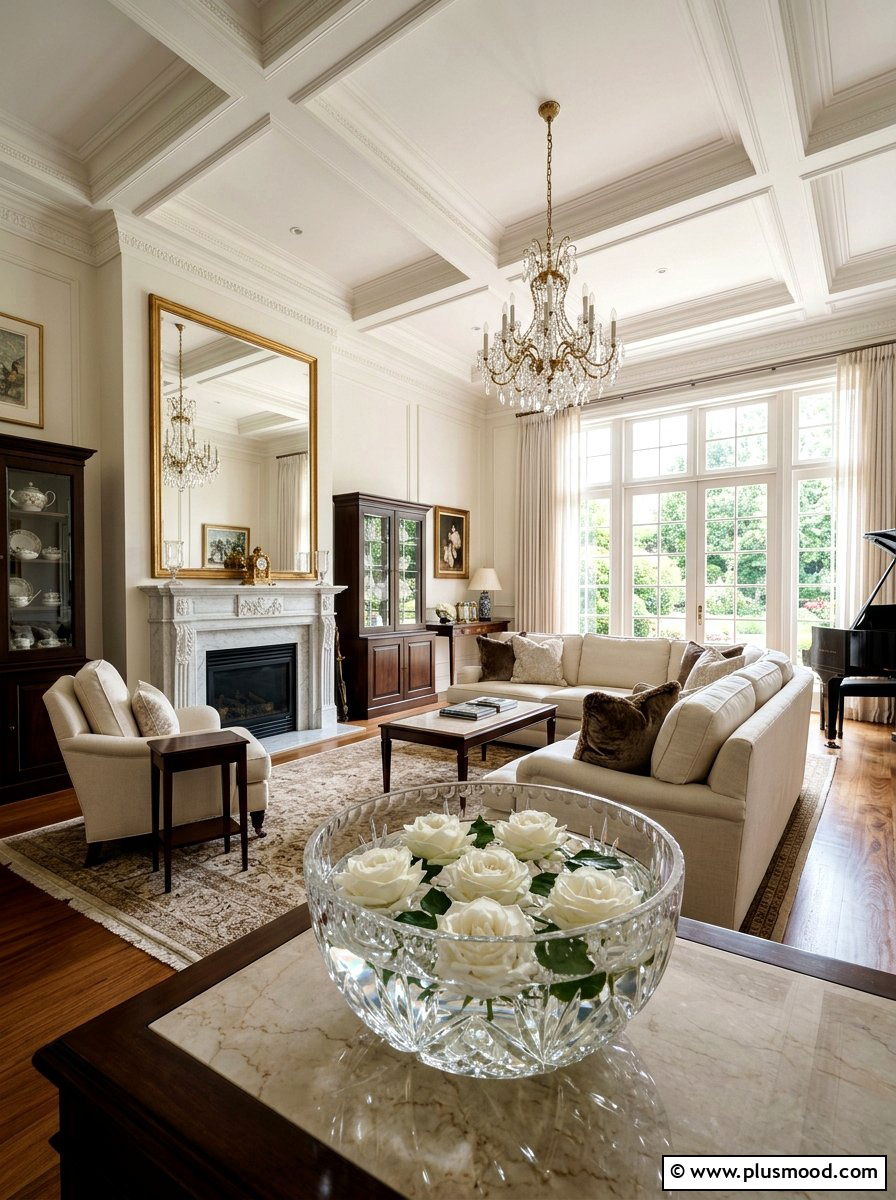 Crystal Summer Centerpiece - 25 summer centerpiece ideas for living room