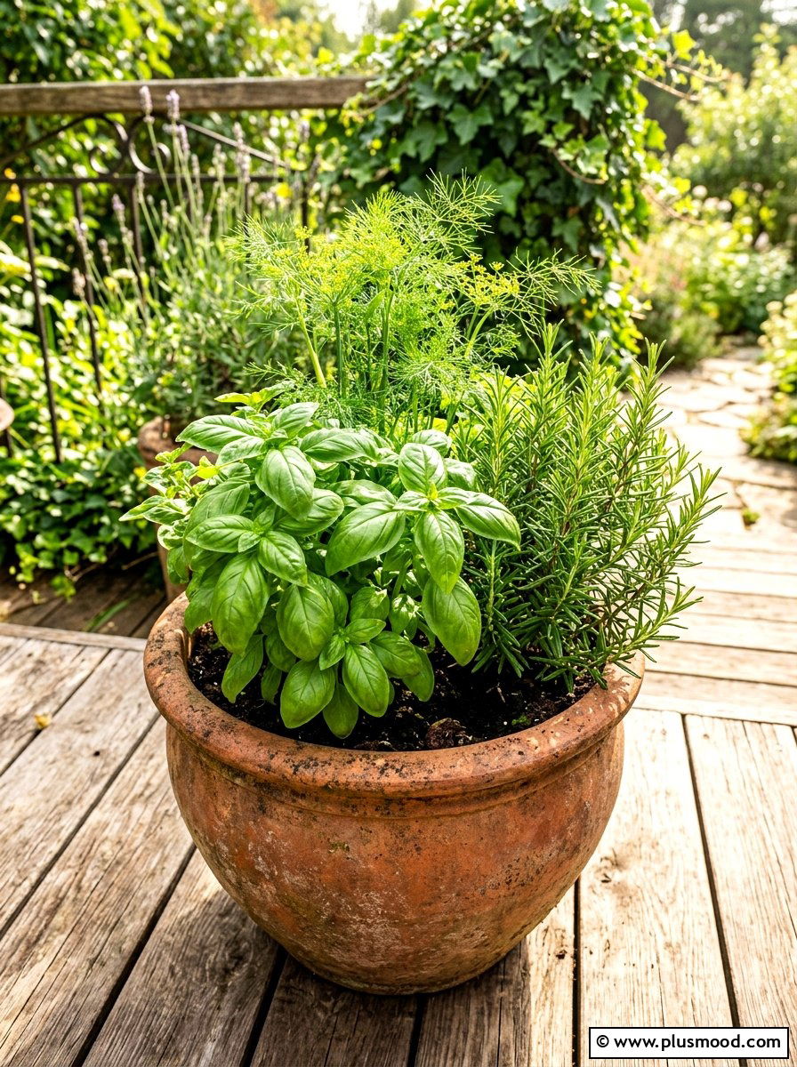 Culinary Herb Garden Pot - 25 summer container garden ideas