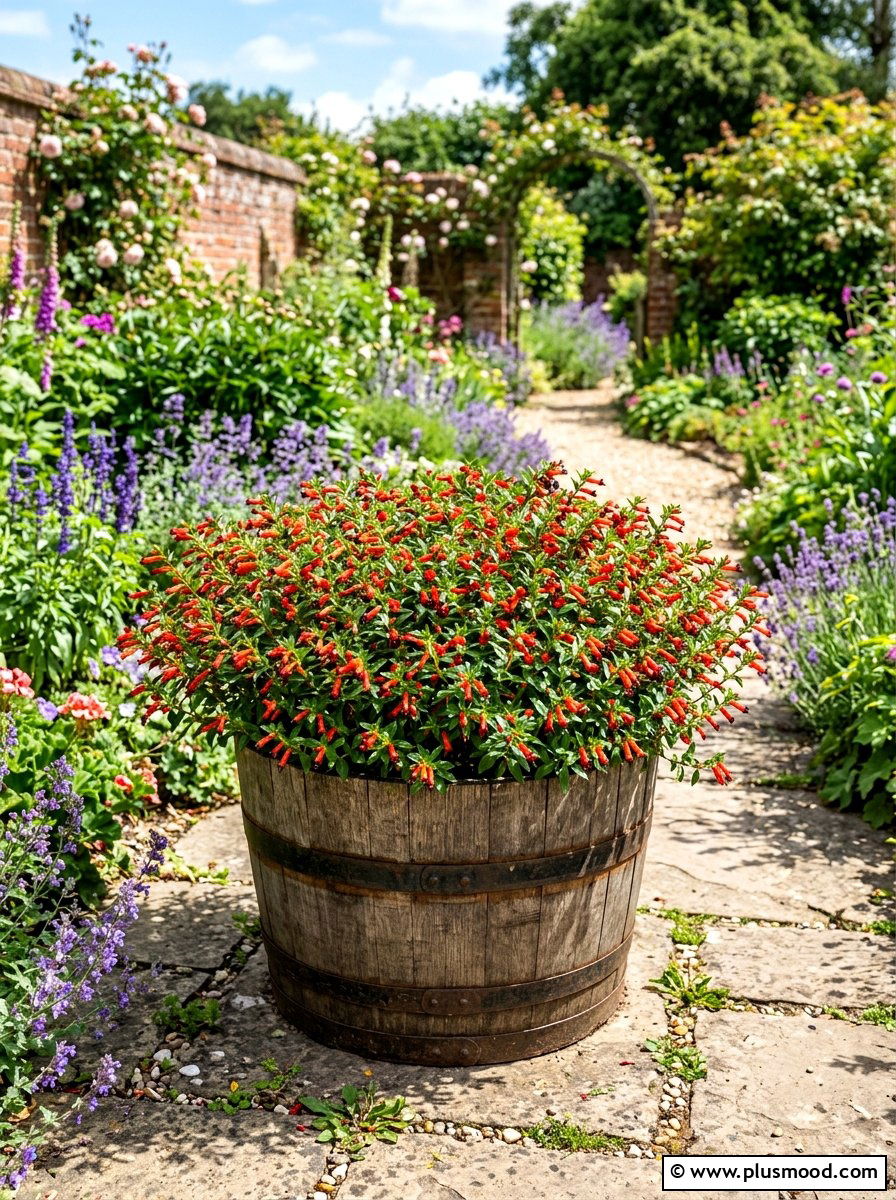 Cuphea Flower Garden Tub - 25 summer container flower ideas