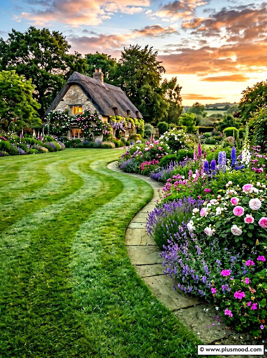Curved Grass Border - 25 small backyard ideas with grass