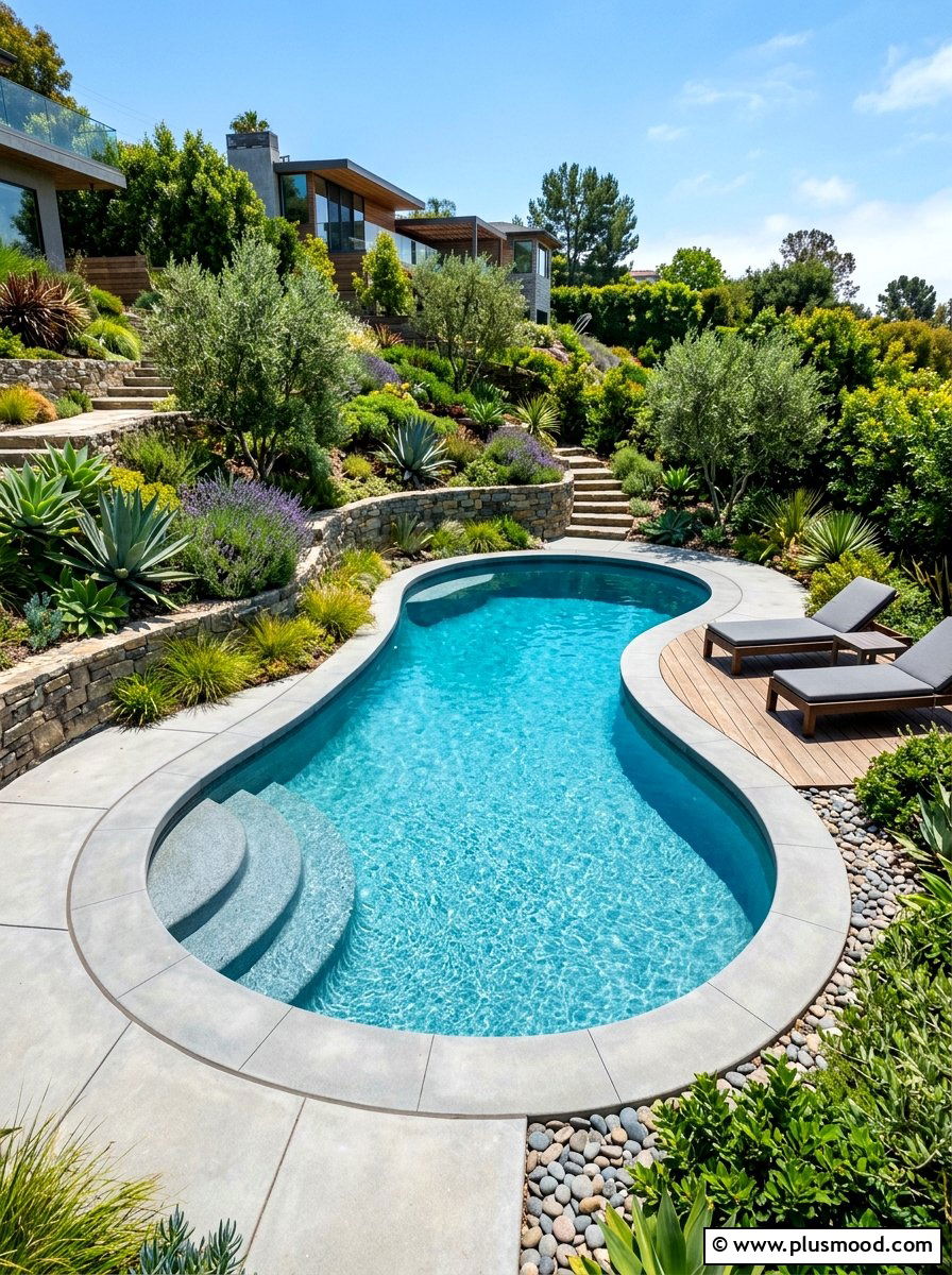 Custom Concrete Pool - 25 summer small pool backyard ideas