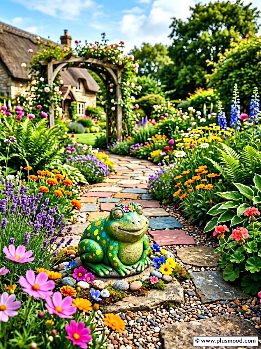 Cute cartoon frog stone art - 25 painted rock ideas with frog art