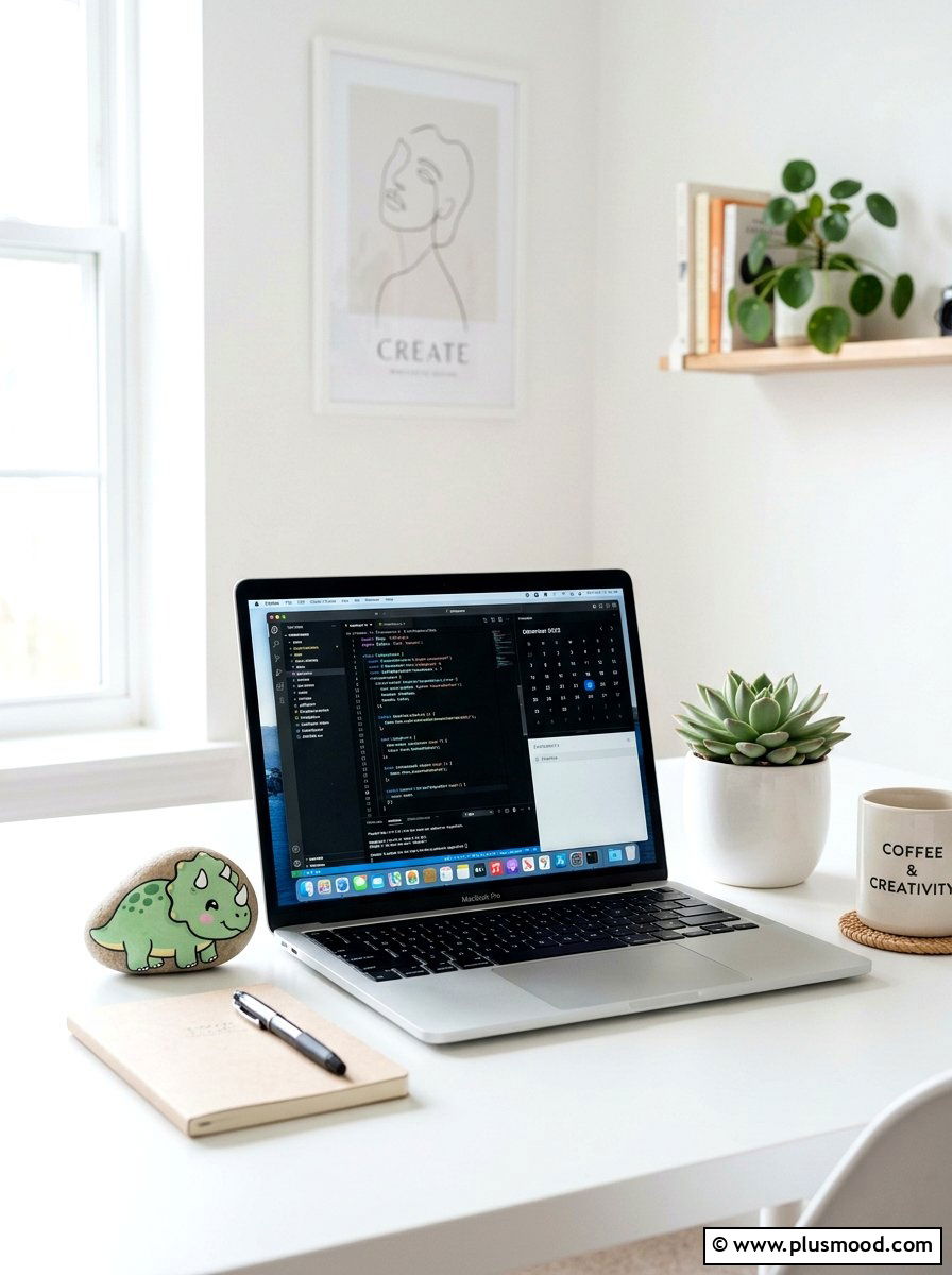 Cute kawaii style dinosaur - 25 painted rock ideas with dinosaur art