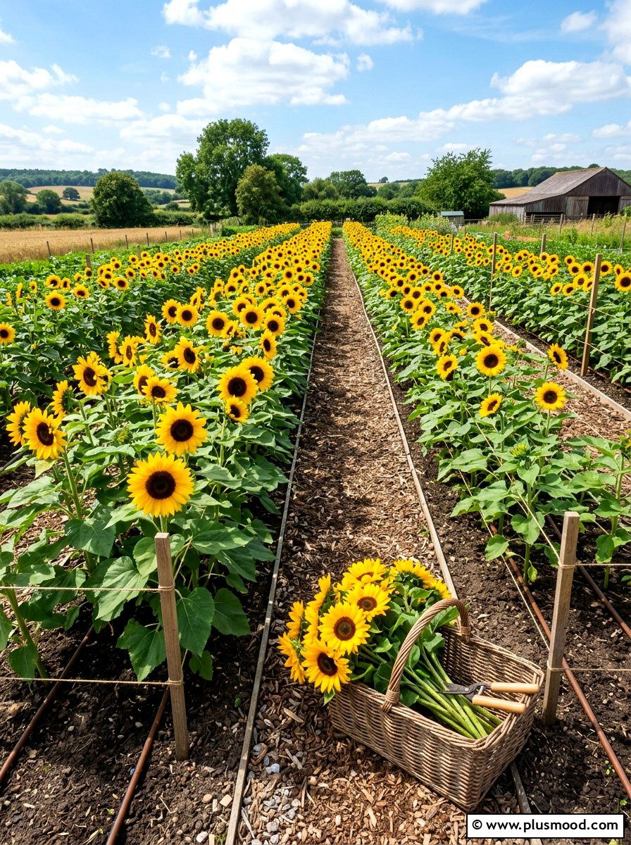 Cutting Sunflower Garden - 25 summer sunflower garden ideas