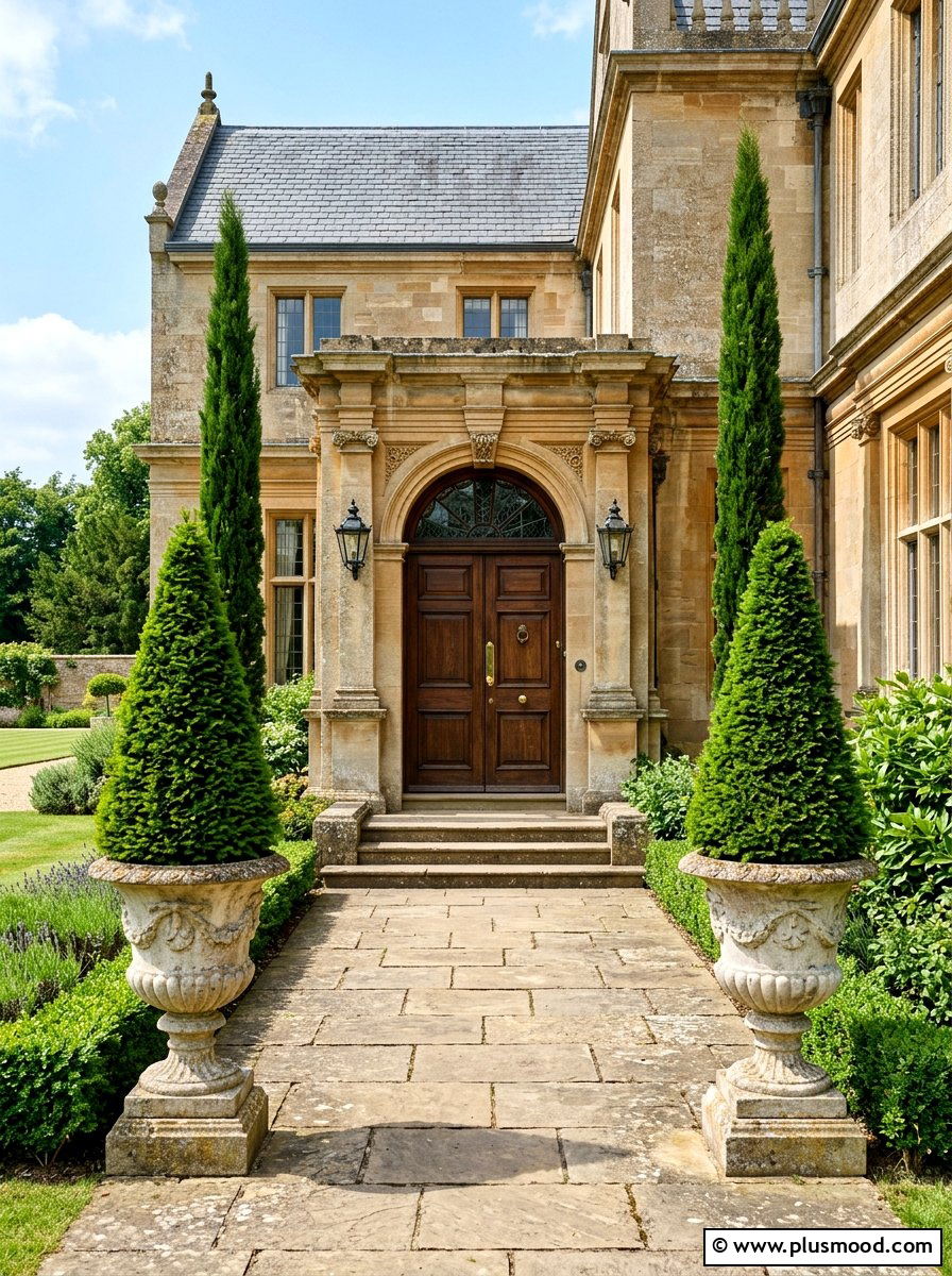 Cypress Cone Topiary - 25 summer topiary ideas for front entry