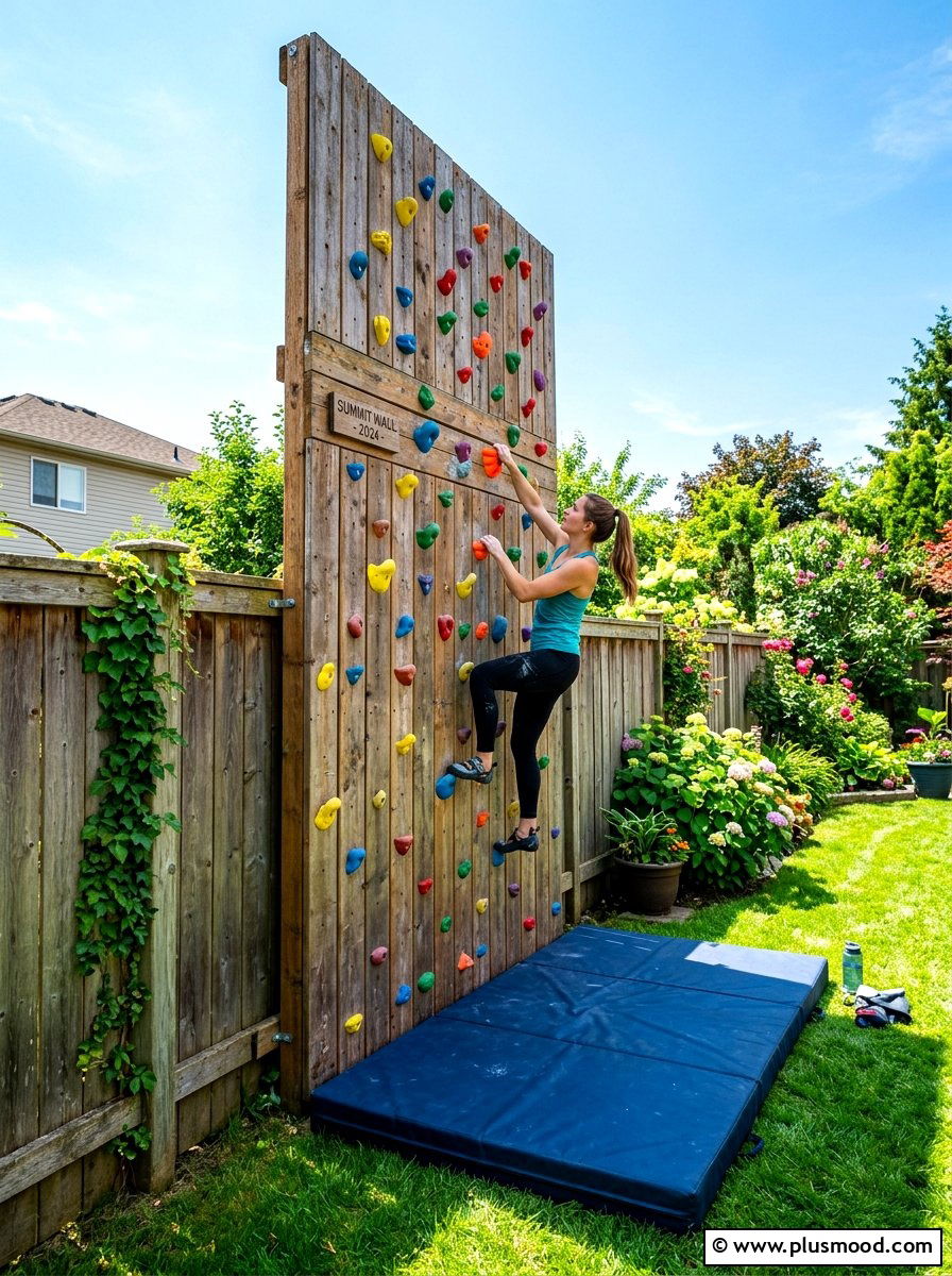 DIY Climbing Wall - 25 summer backyard play area ideas