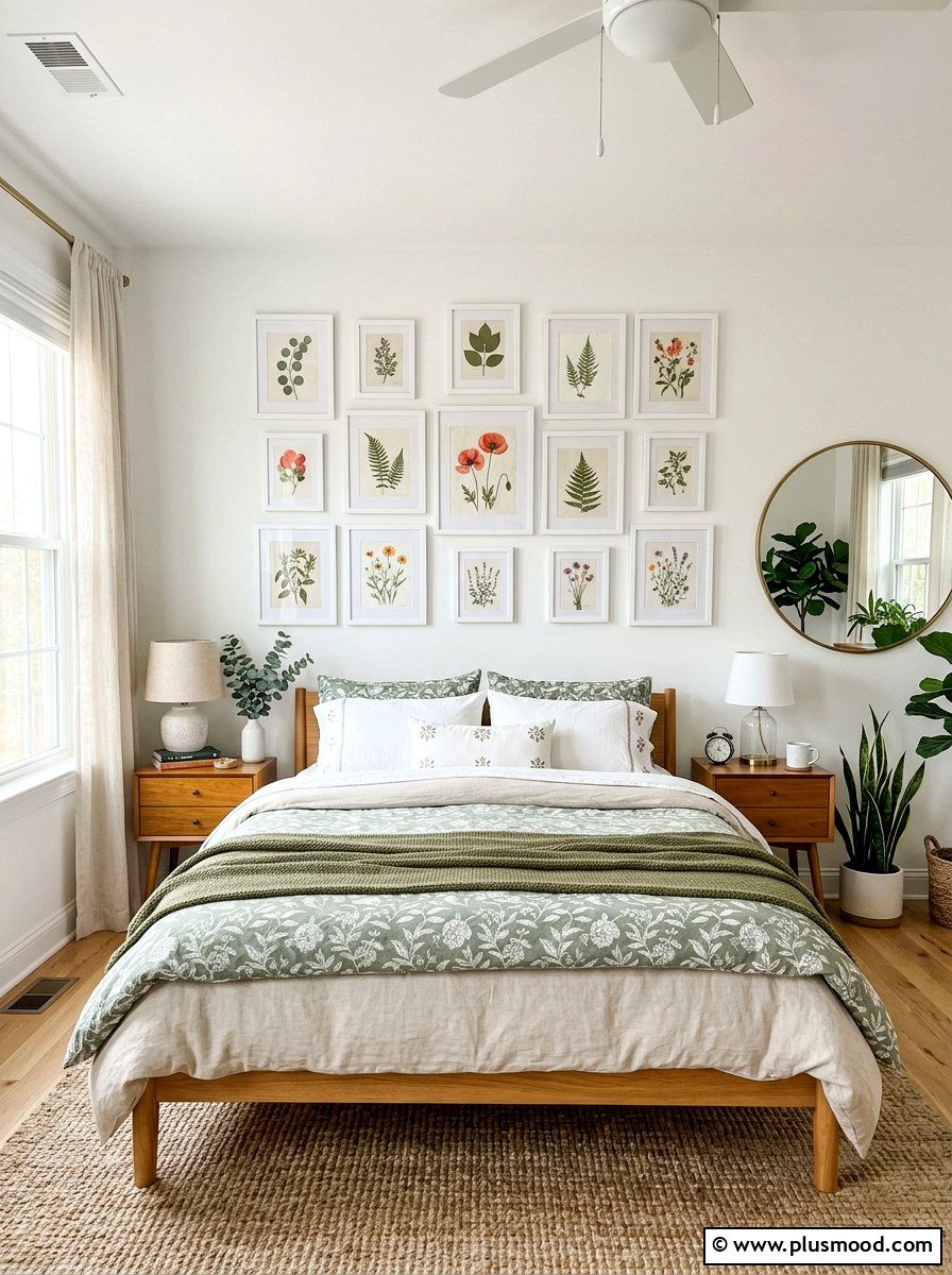 DIY Framed Botanical Art - 25 summer bedroom ideas on a budget