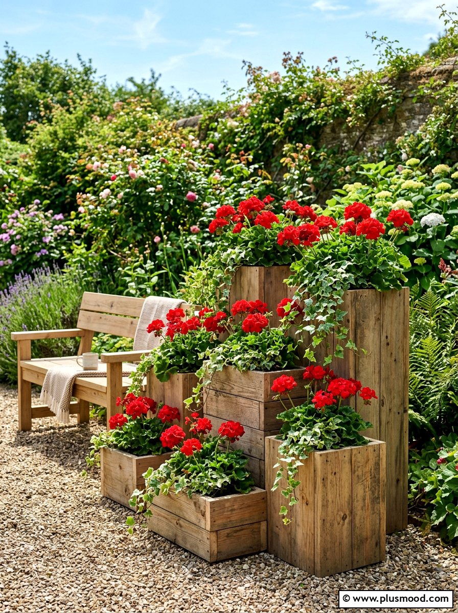 DIY Planter Display - 25 summer front porch ideas on a budget