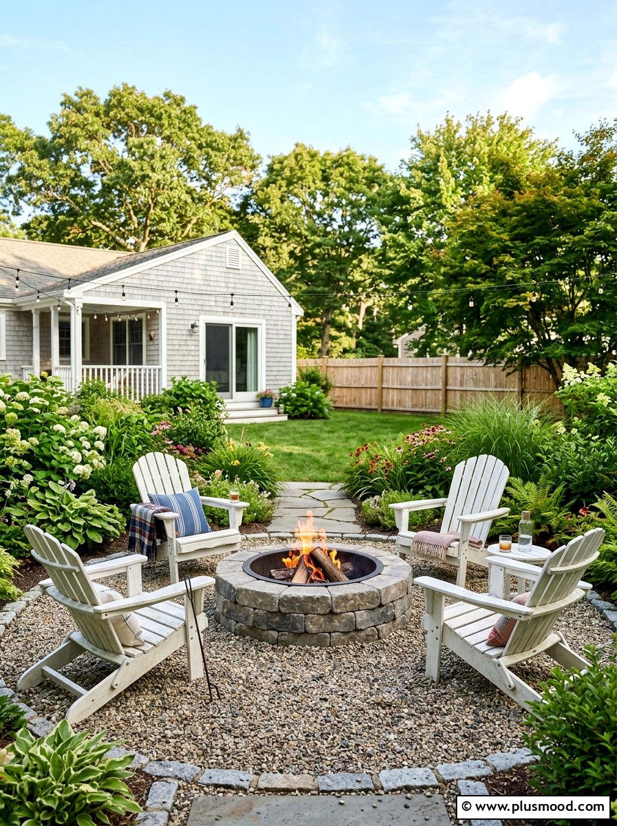 DIY Stone Fire Pit - 25 cheap summer patio ideas