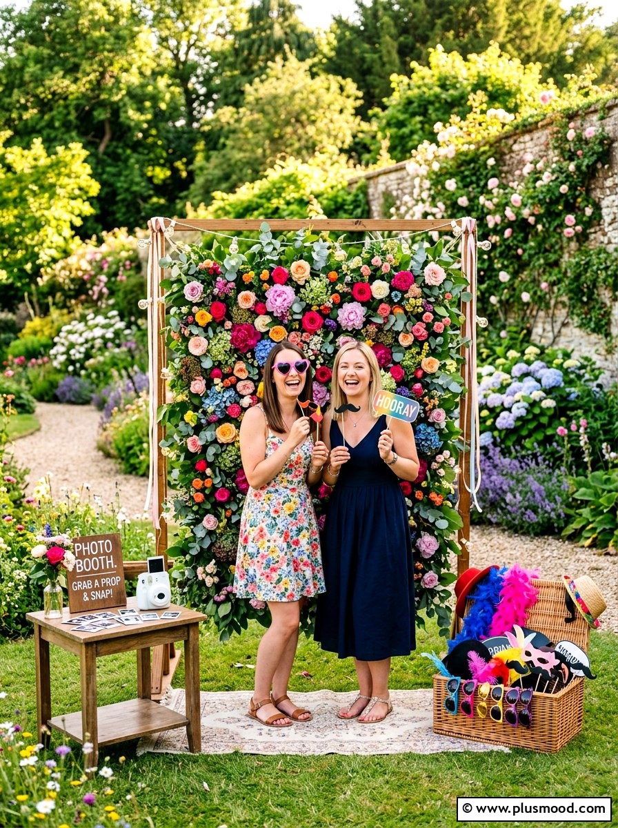 DIY garden photo booth - 25 summer garden party ideas
