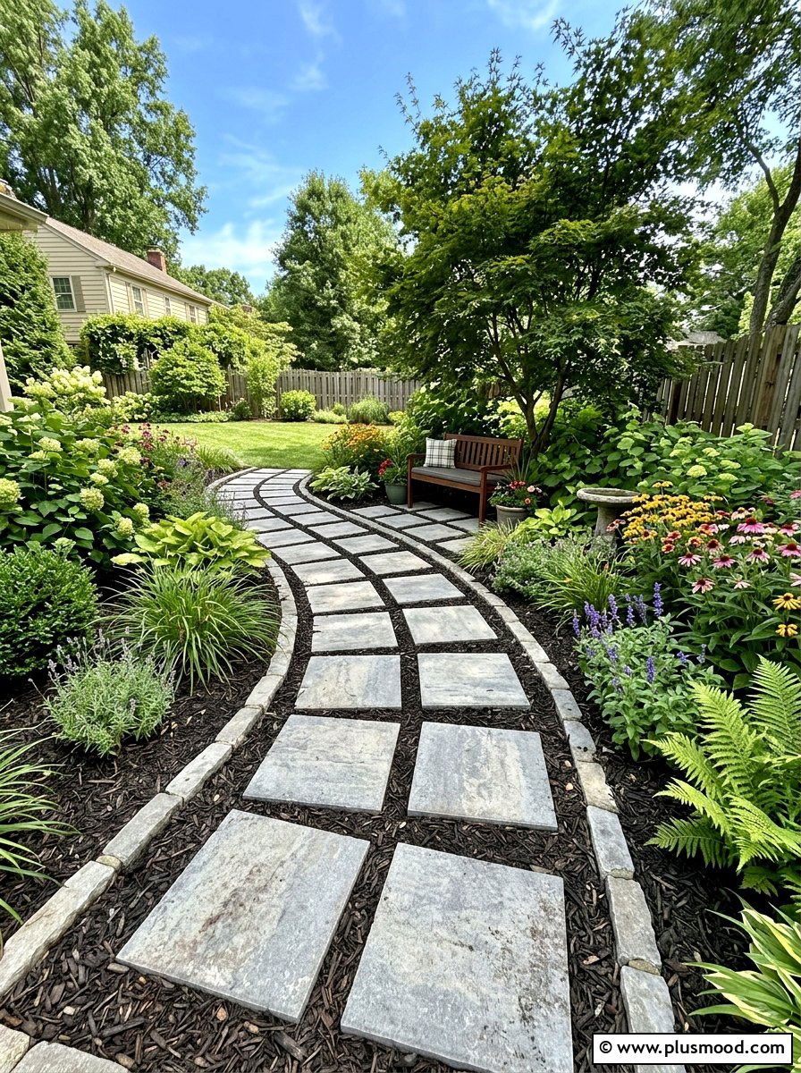 DIY paver walkway - 25 small backyard ideas on a budget