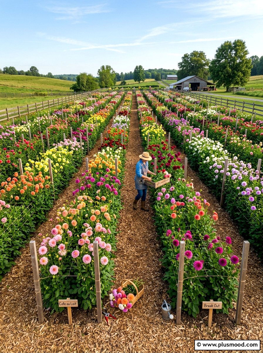 Dahlia Cutting Garden - 25 summer dahlia garden ideas