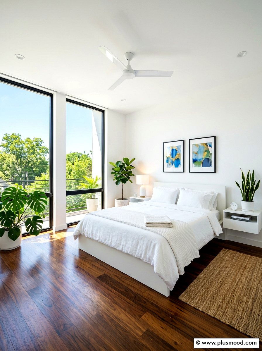 Dark Teak Flooring - 25 summer tropical bedroom ideas