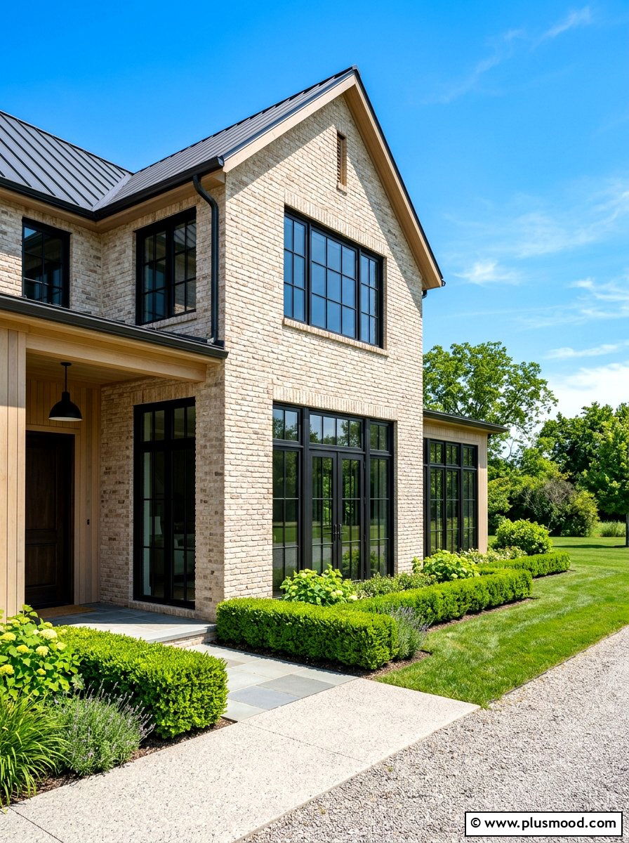Dark Window Frames - 25 summer modern curb appeal ideas