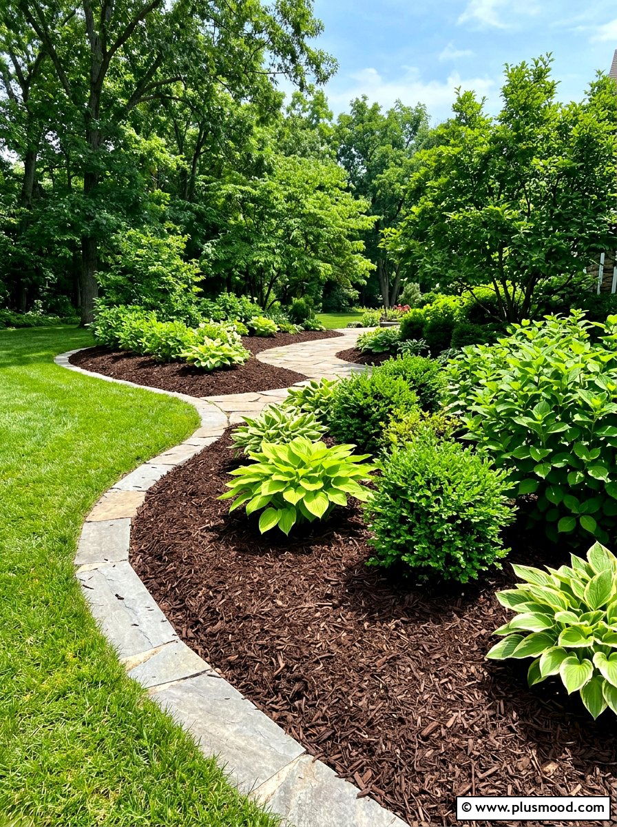 Dark wood mulch - 25 summer cheap curb appeal ideas for summer
