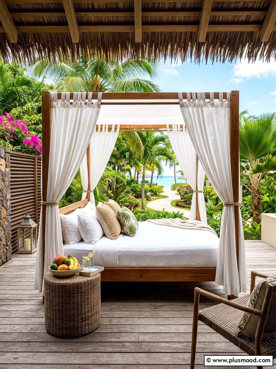 Daybed With Canopy - 25 summer patio seating ideas