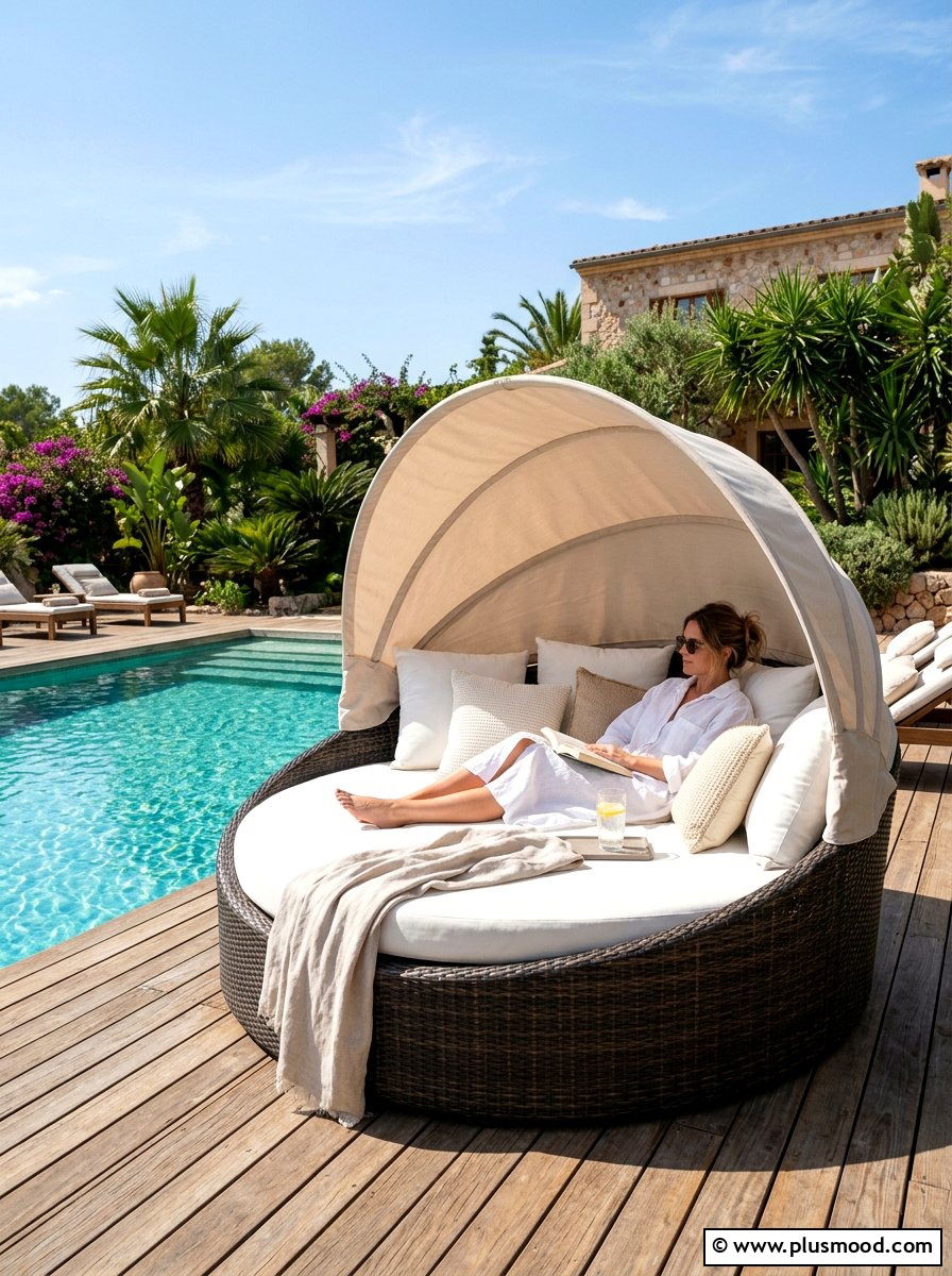 Daybed With Canopy - 25 summer patio ideas for hot weather