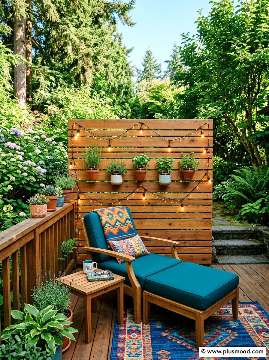 Deck Privacy Screen - 25 summer small deck ideas for summer
