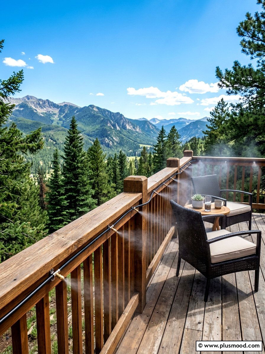 Deck Railing Misting - 25 summer misting patio ideas