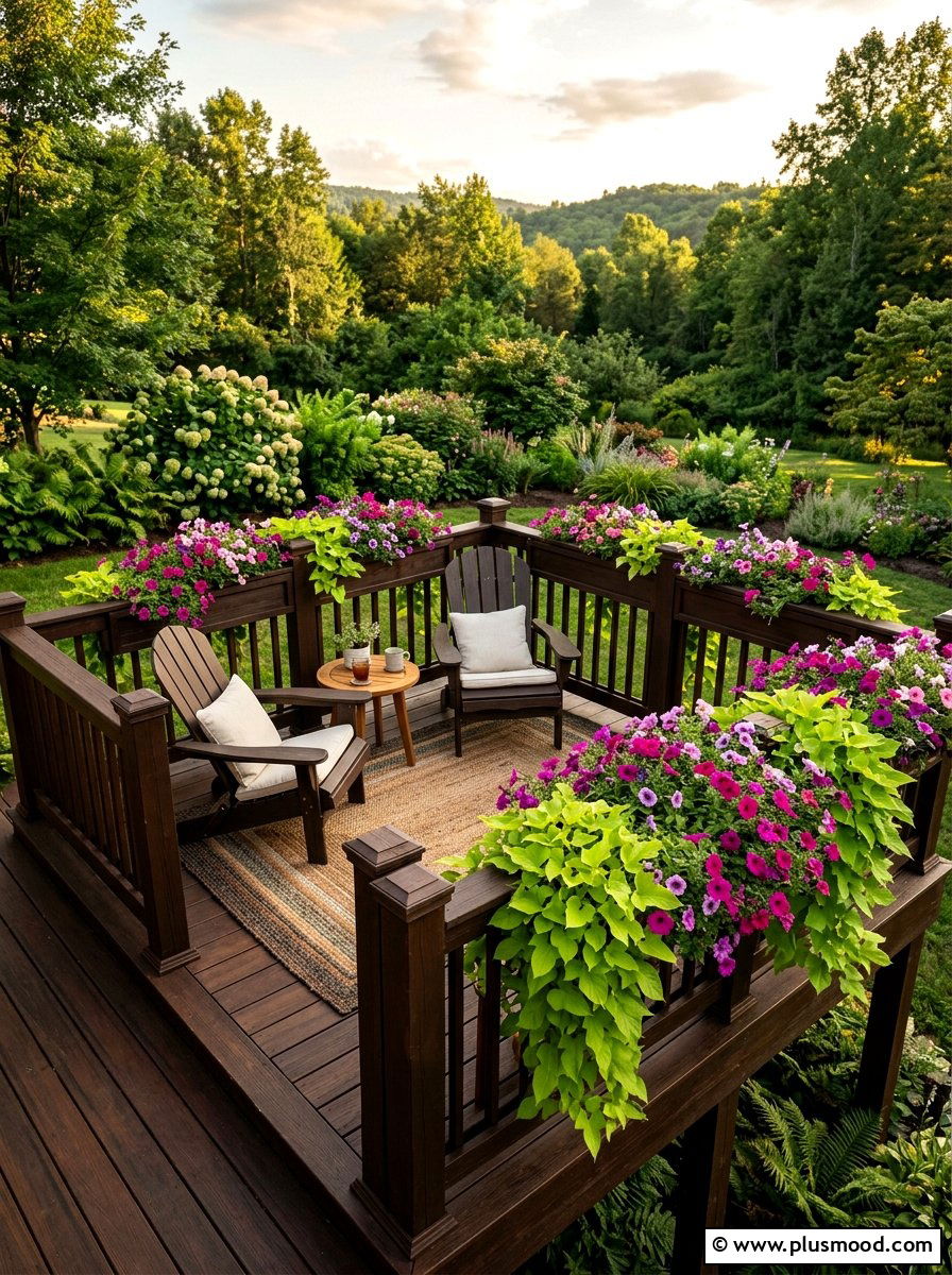 Deck Railing Planter Boxes - 25 small backyard ideas with vertical garden