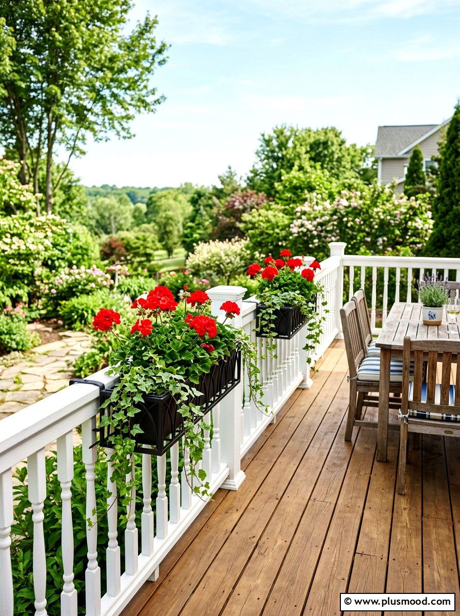 Deck Railing Planters - 25 summer home exterior refresh ideas