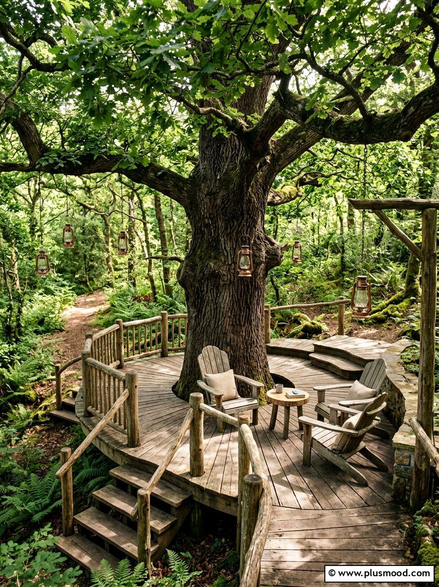 Deck Under Tree Canopy - 25 small backyard ideas with deck
