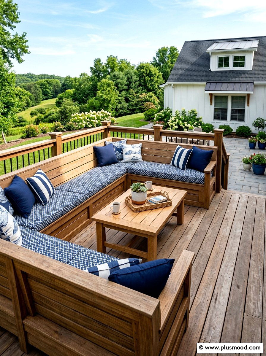 Deck With Built In Seating - 25 summer backyard deck ideas
