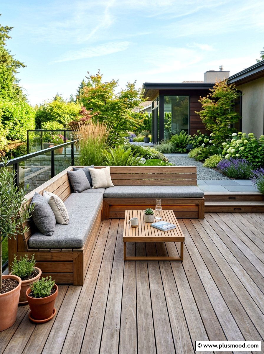 Deck With Built In Seating - 25 small backyard ideas with deck