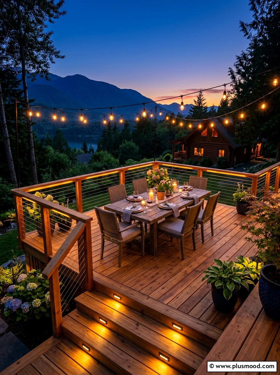 Deck With Integrated Lighting - 25 summer backyard deck ideas