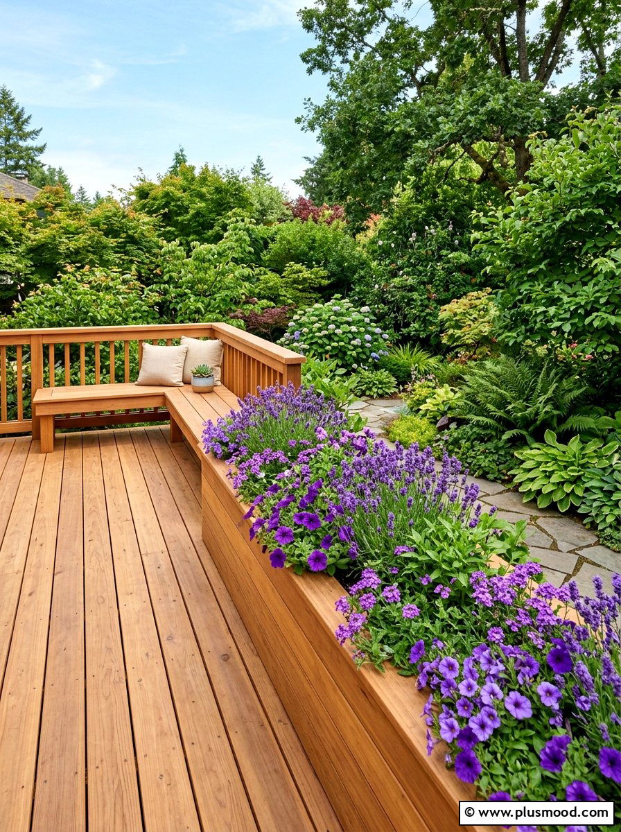 Deck With Integrated Planters - 25 small backyard ideas with deck