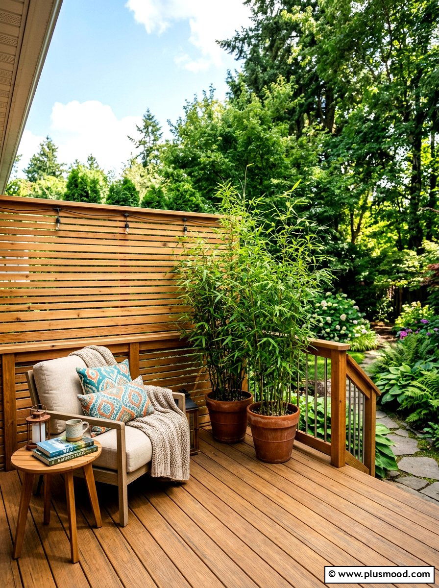 Deck With Privacy Screen - 25 summer backyard deck ideas